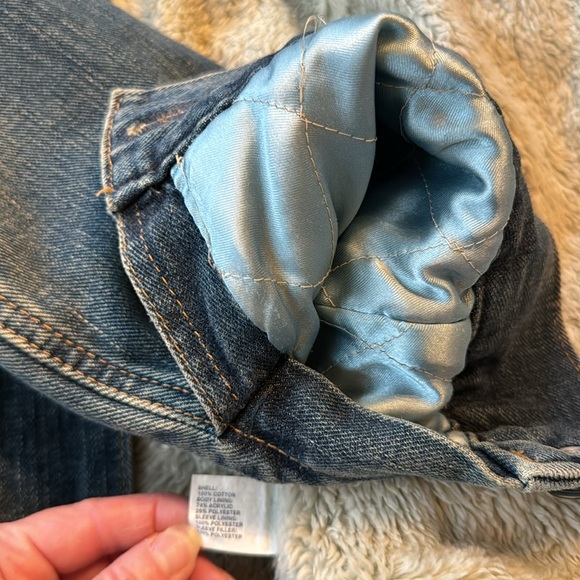 GAP Vintage Women’s Sherpa Lined Jean Jacket Size Medium Preowned/GOOD Condition - Picture 11 of 11